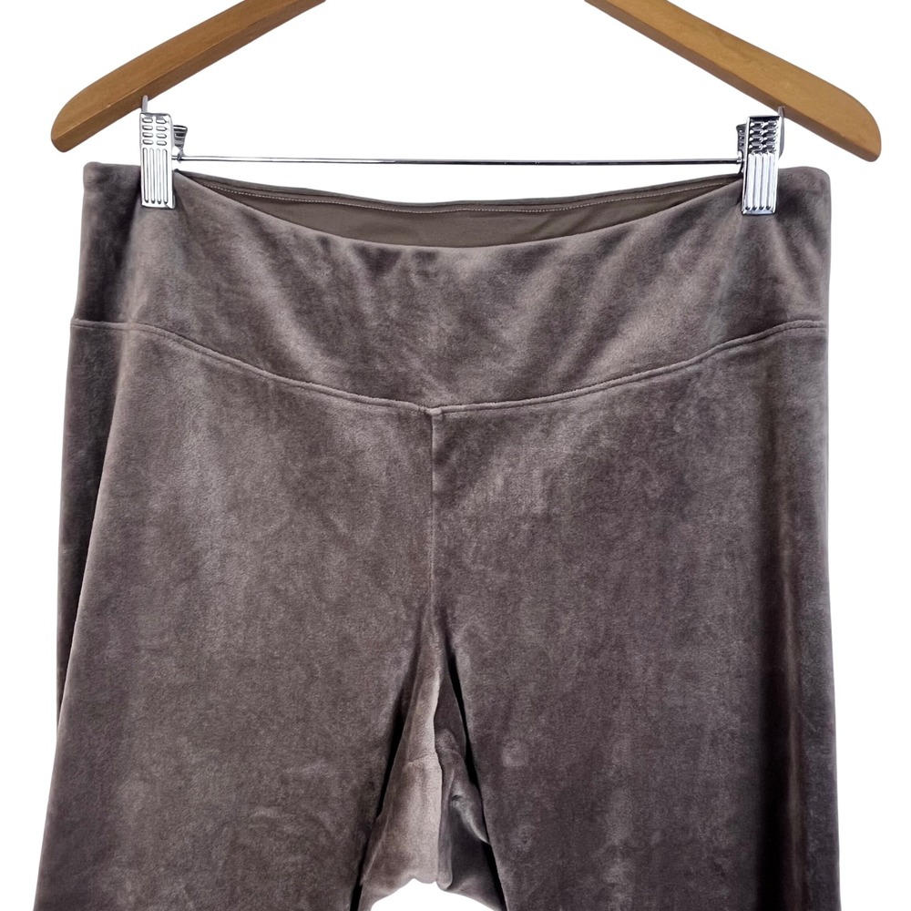 Pure Jill Velour Pants XL Petite Brown Elastic Waist Pull On Stretch (E698) - Picture 2 of 6